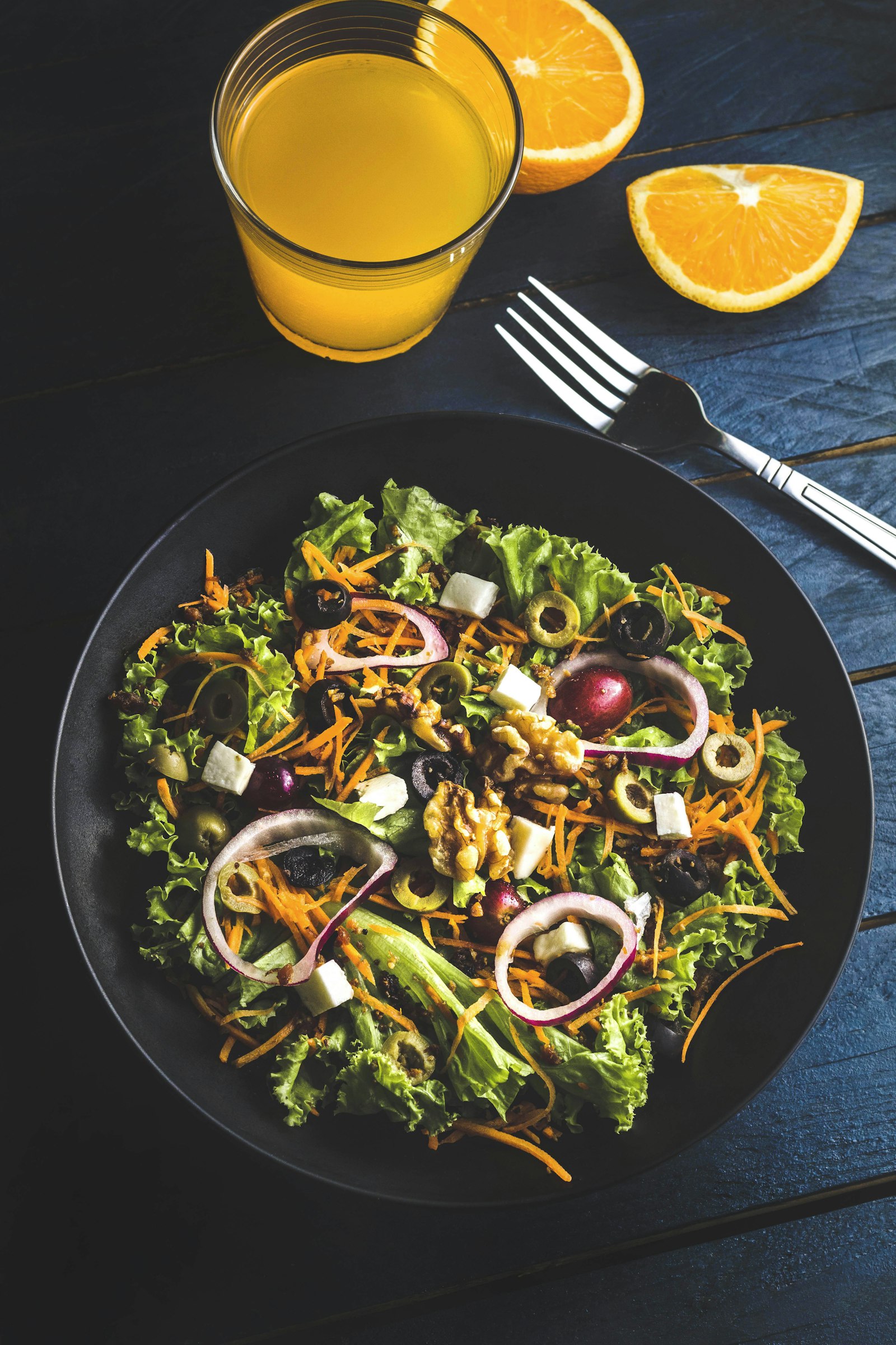 Seasonal vegetables on a kitchen counter